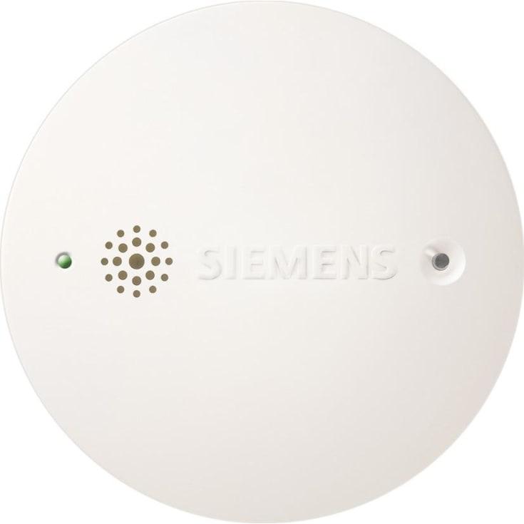 Siemens røykvarsler i hvitt, nettdrevet 230V-modell for seriekobling