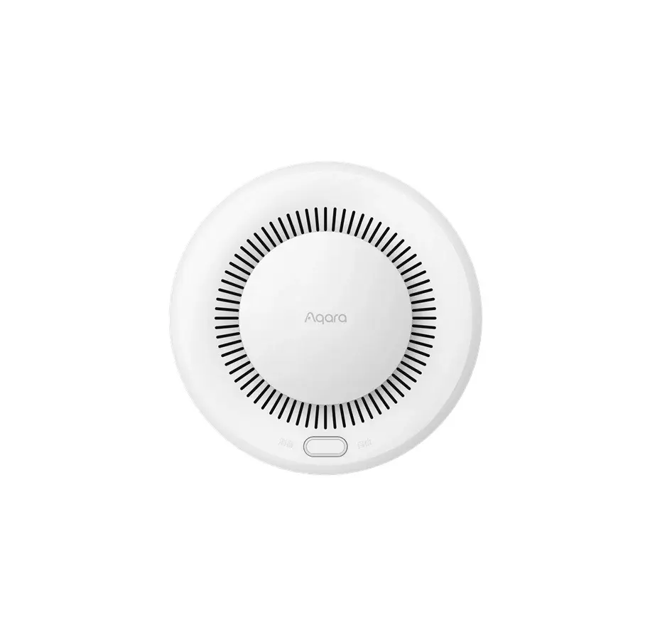 Aqara røykvarsler i hvit plast med Zigbee-tilkobling for smarthjem